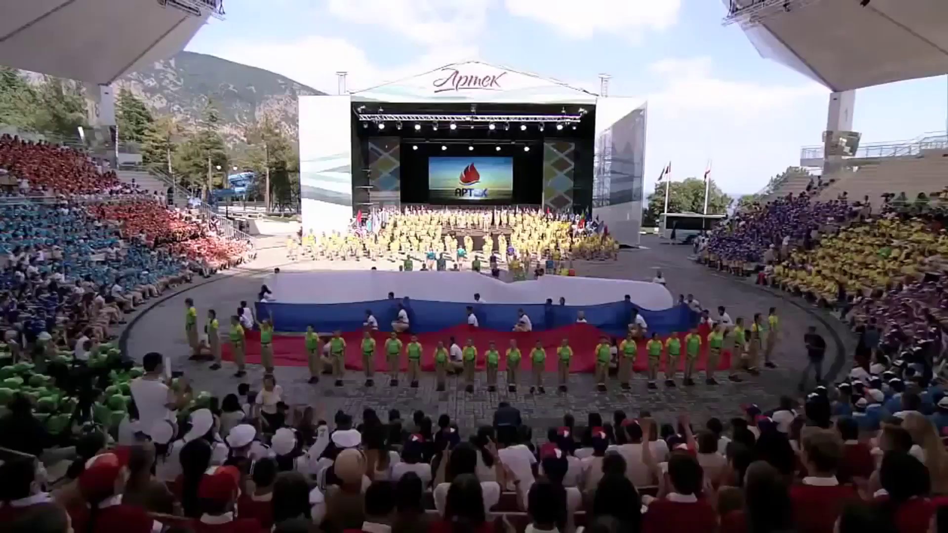 Lovely Spirited Russian Children Sing The Anthem